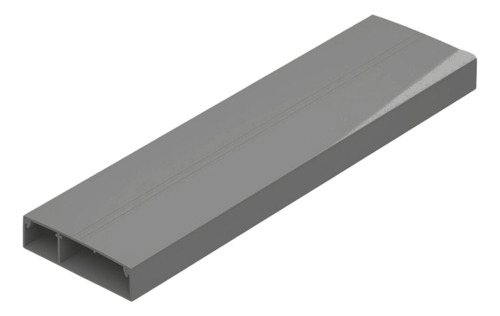 Perfil Duplo Alumínio 15x53x2000mm X Preto Com Tampa Dx 1005