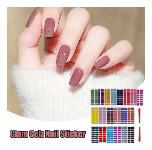 / Pegatinas De Gel Semicurado Para Esmaltes De Uñas