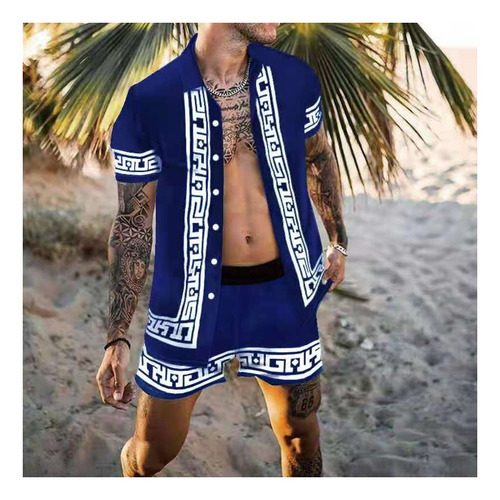 Conjunto De Polera De Playa Hawaiana Vintage For Hombre