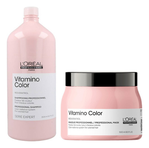 Shampoo + Mascarilla Loreal Vitamino Color Serie Expert 