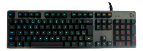 Teclado Gamer Logitech G512 Carbon Mecânico Rgb Abnt2 Cor de teclado Preto Idioma Português Brasil