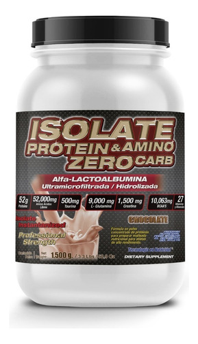 F&nt Isolate Protein & Amino Zero Carb 1,500 Gr Sabor Chocolate