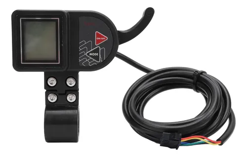 Acelerador De Manillar Para Bicicleta Eléctrica - Medio Giro, 36V, Con Indicador LED Y Bloqueo Con Llave