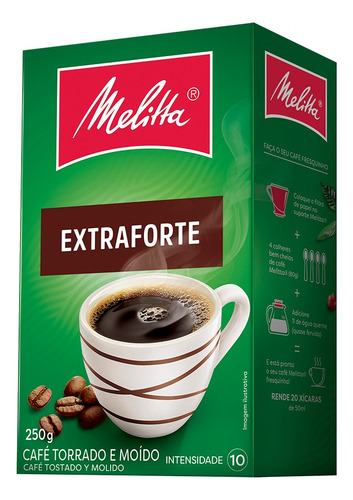 Café Extra Forte Torrado E Moído Vácuo 250g Melitta