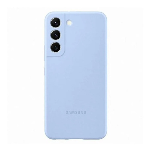 Cover Samsung S22 Original Silicon Color Azul Claro