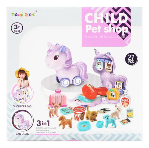 Bello Juguete Child Pet Shop. Tienda De Mascotas. 27 Piezas 