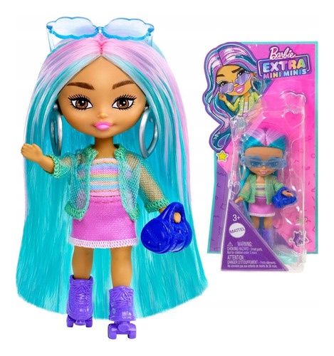 Barbie Extra Mini Minis Azul E Rosa