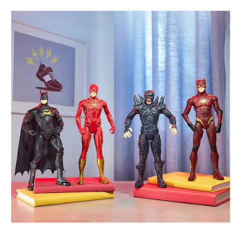 4 Figuras De Accion Dc Comics Flash Batman Dark Flash