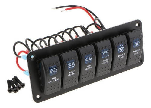 Panel De Interruptores De Restablecimiento Basculante De 6 B