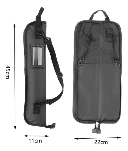 Drum Stick Gig Bag Resistente Al Agua Negro Poner 8 Palos