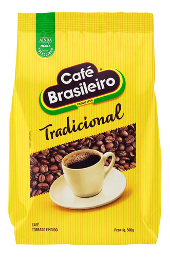 Café Torrado e Moído Tradicional Café Brasileiro Pacote 500g