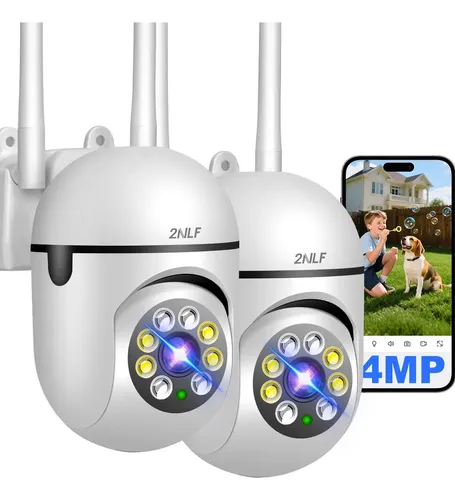 2 Un Câmera de Segurança WiFi 4MP Ultra HD Câmera de Vigilância com Alarme Foco 360° Vi
