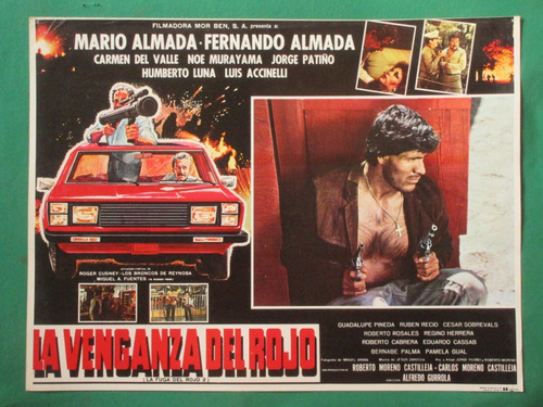 La Venganza Del Rojo Mario Almada Original Cartel De Cine