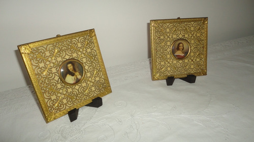Imagen 3 de 10 de Raro Cuadrito Frances Antiguo Pintado Y Firmado Vealo
