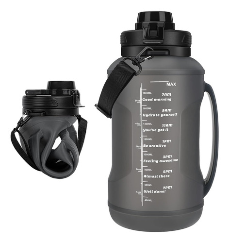 Botella De Agua Plegable De Gran Capacidad De 2l/64oz P...