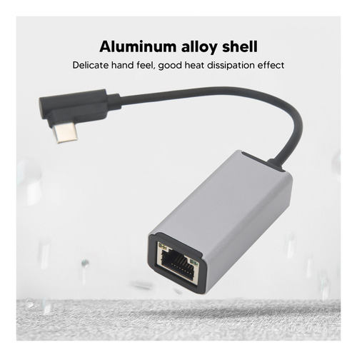 Adaptador Ethernet Usb C A Rj45 De 10 Mbps A 100 Mbps Tipo C