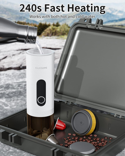Eleisios Máquina De Café Espresso, Cafetera De Viaje Auto-co