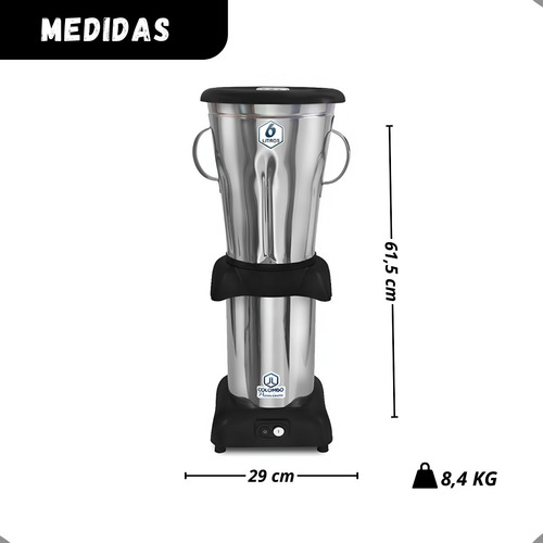 Liquidificador Industrial 6 Litros Jl Colombo Baixa Rotação