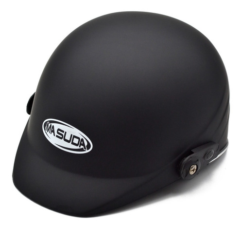 Casco Cachucha Negro Mate Moto Chopper Bici Abs Resistente