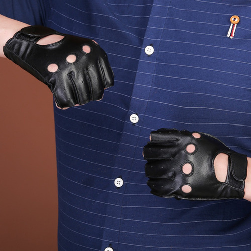 Guantes Cortos Sin Dedos Sg Lazo Negro Del Gancho