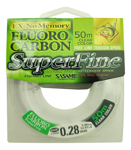 Tippet Fluorocarbon Superfine Sasame 50mts 0.28mm 5.8kg
