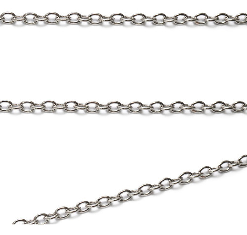 Cadena Forcet 0.8mm X 25 Metros Niquelada Para Accesorios Color Níquel