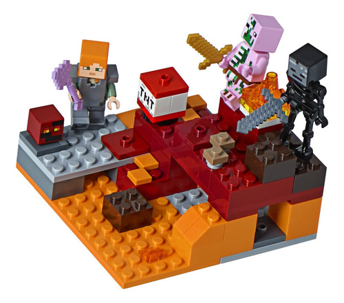 Lego Minecraft The Nether Fight 21139 Kit De Construcción (8
