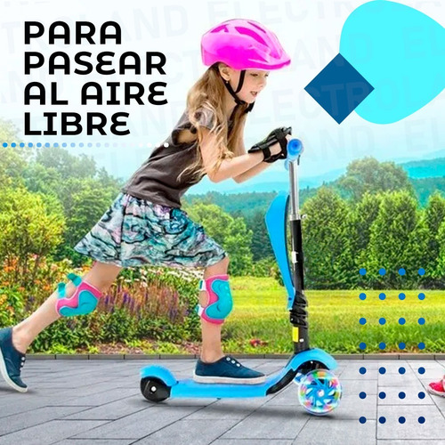 Imagen 7 de 10 de Monopatin 5 En 1 3 Ruedas Reforzado Para Niños Aluminio