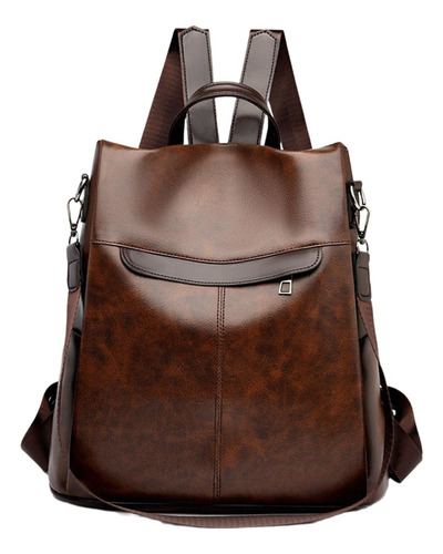 Mochila De Viaje Mochila De Cuero Pu Impermeable Con Correa