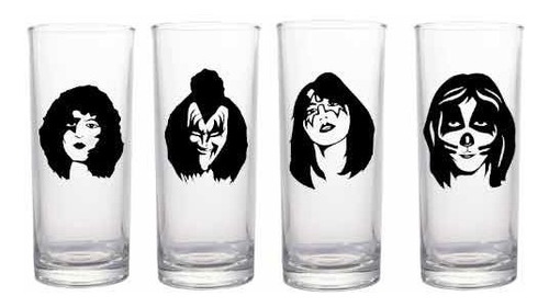 Set De Vasos Altos Kiss - Musica