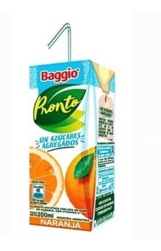 Jugo Baggio 200ml Sin Azúcar X 18un - Barata La Golosineria