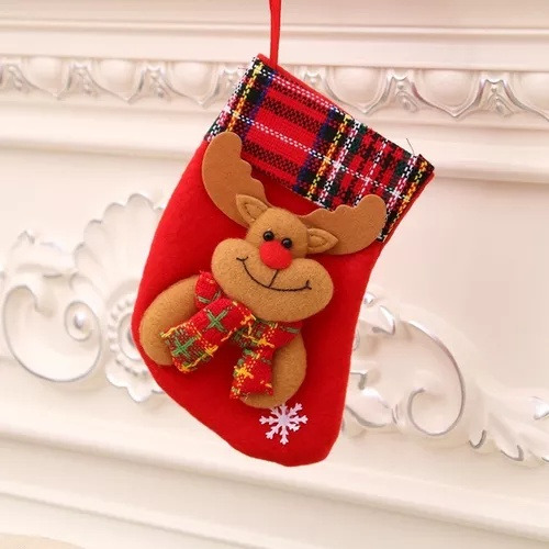 4 Calcetín Navidad Adorno Colgante Árbol Navidad Decorativo