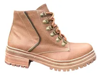 Comprar Borcegos Botas Mujer Negro Marron Suela Cordon Caña Baja