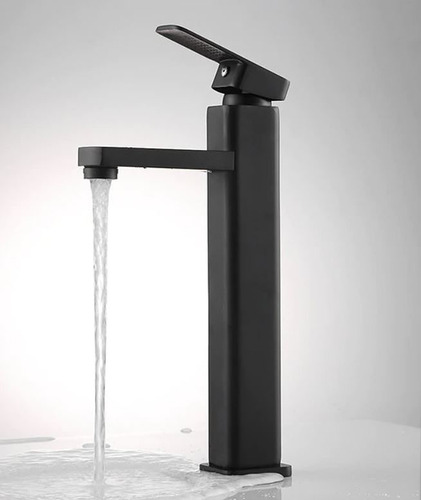 Esatto® Monomando Llave Baño Bronce Negra Cuadrada Mza039n Acabado Mate Color Negro