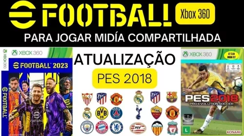 Pes 2023 Nova - Atualização Para Pes 2018 - Xbox 360 - Corre Que Ta  Baratinho