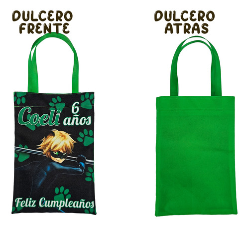 20 Dulceros Gato Cat Negro Fiesta Cumpleaños Personalizado