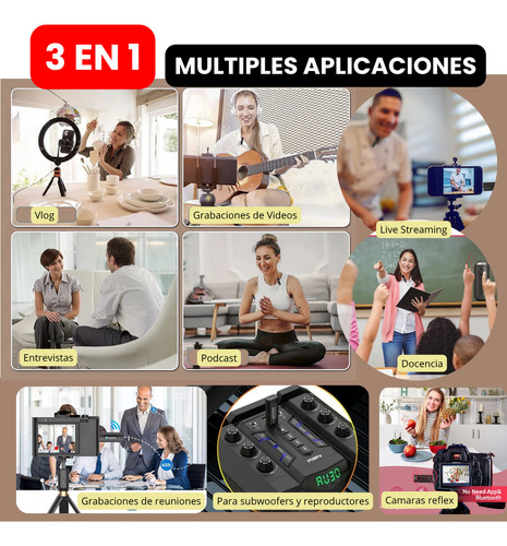 2 Microfonos Inalambricos Corbatero 3 En 1 Trrs Usb Tipo C Celular Compatible Con iPhone iPad Android Grabar Videos Entrevistas Podcast Streaming Sx26 Gxtronics