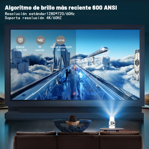 Portátil Proyector Automática 4k 5g Wifi Android Bluetooth