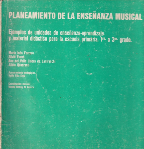 Planeamiento De La Enseñanza Musical  Enseñanza 1 A 3 Grado 