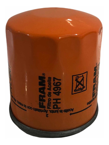 Filtro Aceite Fram Ph4967 Para Geely Emgrand Gs 1.8 16v Mt