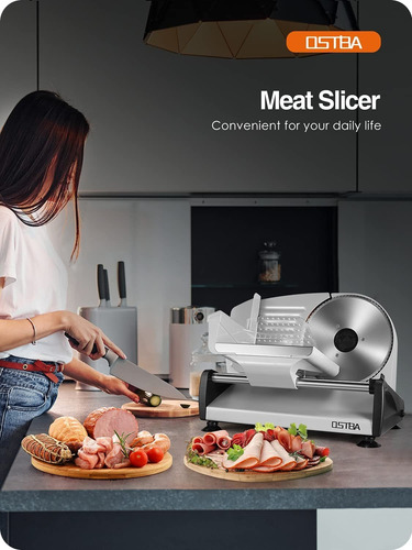 Meat Slicer Electric Deli Food Slicer With Removable 7.5 Aa