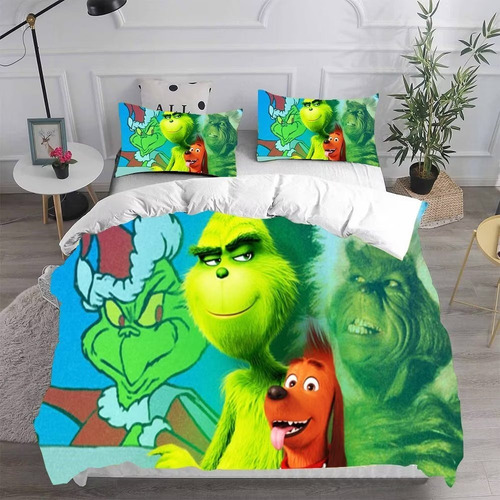 Lindas Fundas De Edredón Con Diseño De Perro Y El Grinch