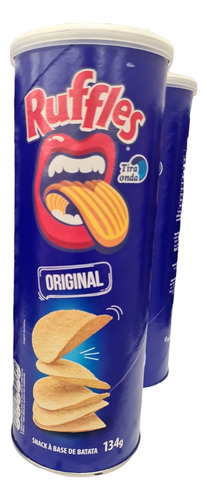 Salgadinho Tira Onda Original 134g Ruffles Em Lata- Kit 5un