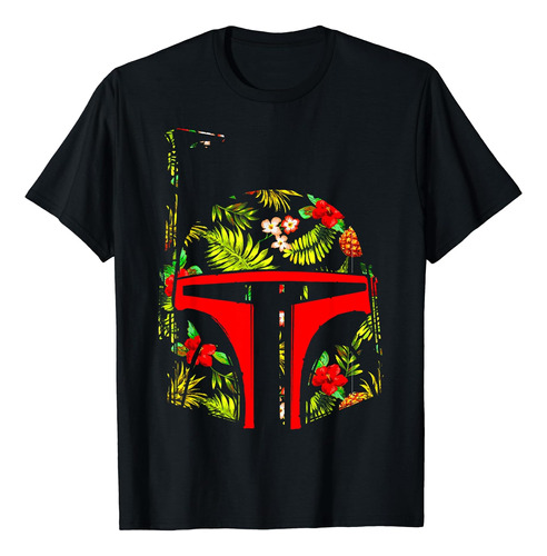 Polera Con Casco Con Estampado Tropical De Boba Fett De St