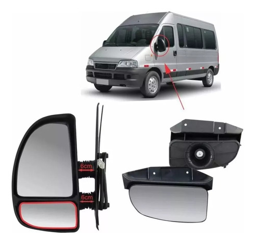 Vidrio  Espejo Boxer/ducato Inferior Antiflex Desde 2020 Izq