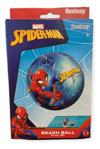 Pelota De Playa Spiderman Inflable 51 Cm Bestway 