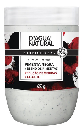 Kit Atacado 12un Creme De Pimenta Negra 650g D'água Natural Fragrância Suave Tipo De Embalagem Pote
