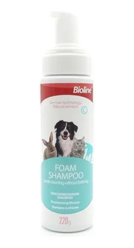  Bioline Shampoo En Espuma Para Mascotas 220gr