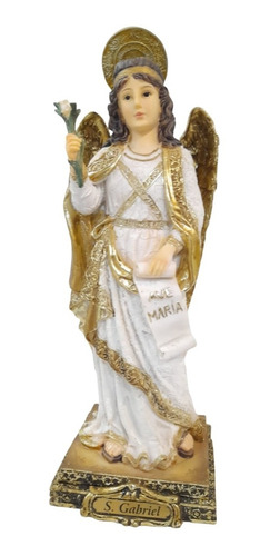 Estatua Arcangel Gabriel Angel Imagen 31cm Italy 