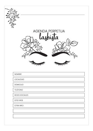 Agenda Lashista, Floral